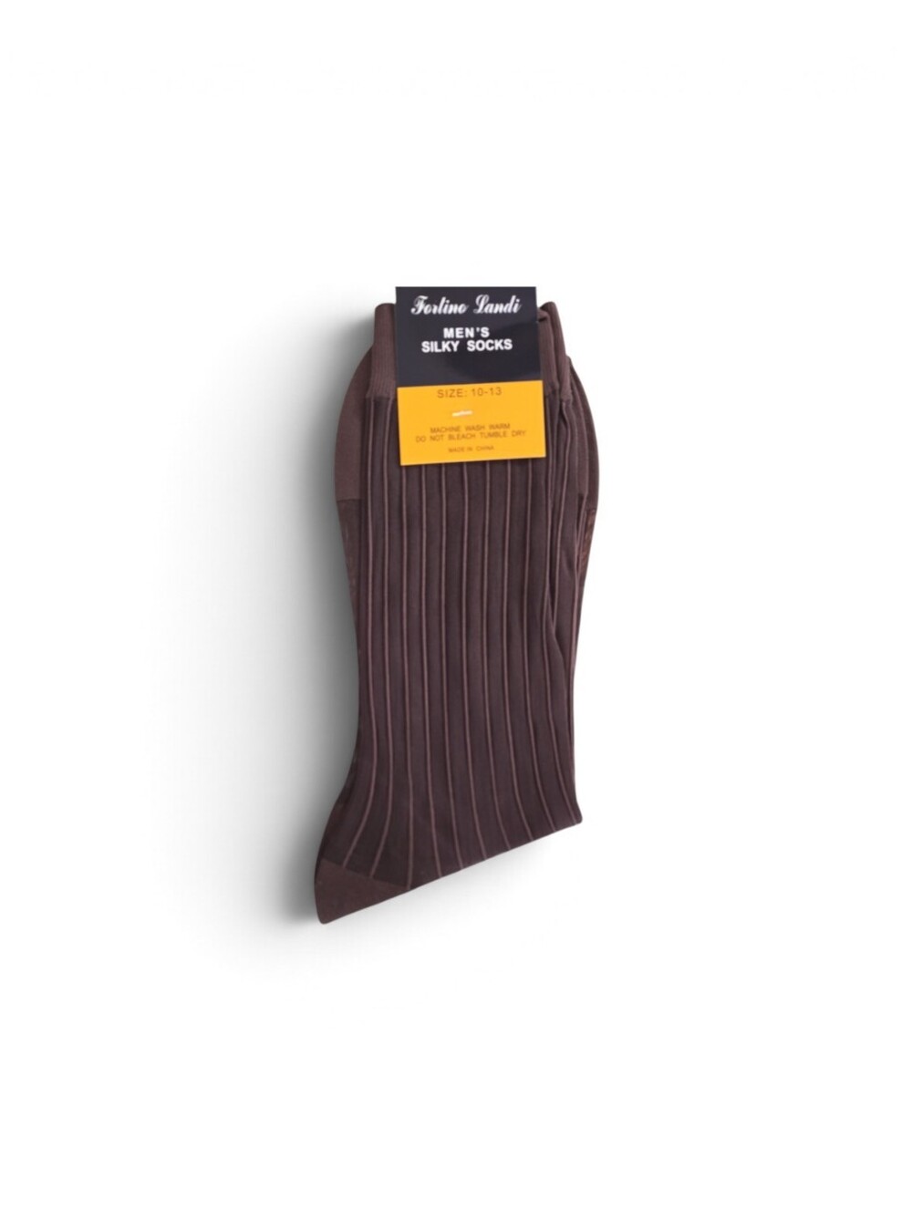 MENS FORTINO LANDI/ MILANO MODA BROWN SILKY SHEER DRESS SOCK S01.